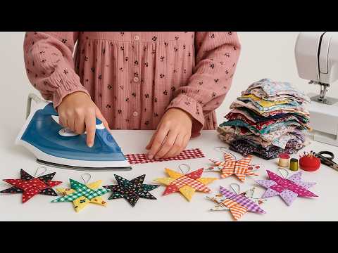 Turn Scrap Fabric into Stunning Origami Stars | No Sewing Needed!