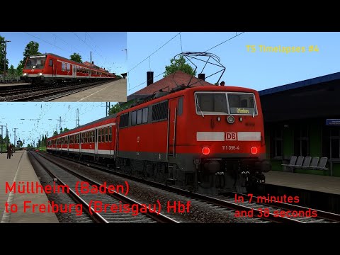 [TS Timelapse #4] Stopping service from Müllheim (Baden) to Freiburg Hbf