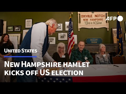 New Hampshire hamlet kicks off US election with traditional midnight polling | AFP