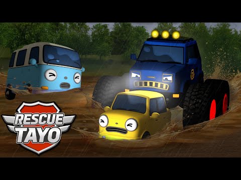 水たまりに落ちた赤ちゃん車を助けよう！ l 子供向けアニメ l 🚨レスキュータヨアニメ l ちびっこバス タヨ