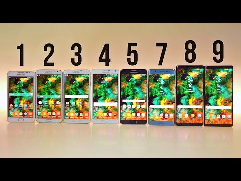 Samsung Galaxy Note 9 vs 8 vs 7 vs 5 vs 4 vs 3 vs 2 vs 1 - ULTIMATE COMPARISON! - UCTqMx8l2TtdZ7_1A40qrFiQ