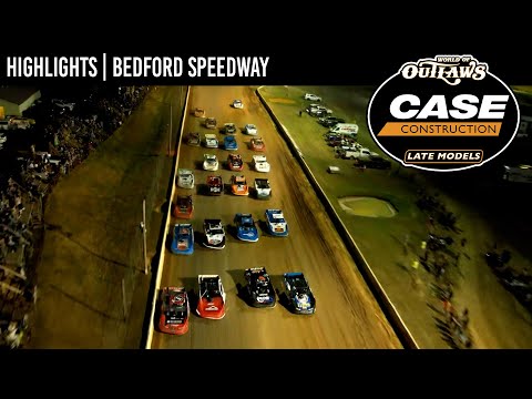 World of Outlaws CASE Construction Late Models | Bedford Speedway | July 11, 2024 | HIGHLIGHTS - dirt track racing video image