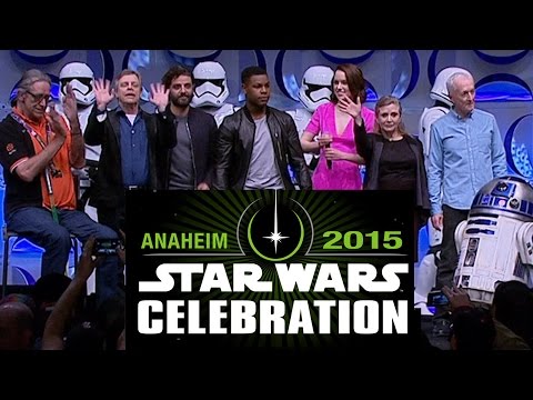 Star Wars The Force Awakens Celebration Panel - Oscar Isaac, Daisy Ridley, John Boyega, BB-8 Droid - UCS5C4dC1Vc3EzgeDO-Wu3Mg