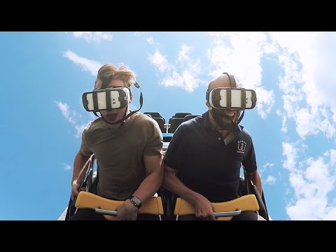 Riding the Superman virtual reality roller coaster at Six Flags - UCddiUEpeqJcYeBxX1IVBKvQ