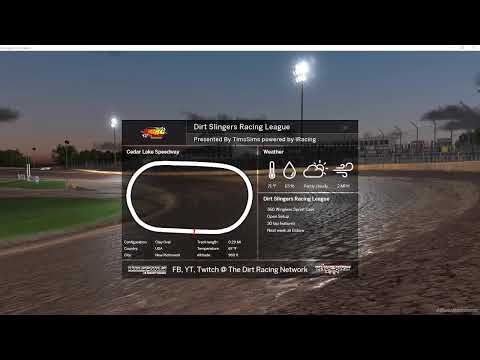 DSRL Monday Night Wingless Sprint Series @ Cedar Lake - dirt track racing video image