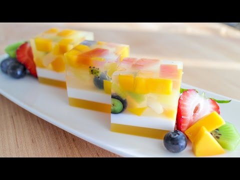 Agar Jelly Fruit Cake Recipe เค้กวุ้นผลไม้ - Hot Thai Kitchen! - UC27C_HWo-UmKkdWGsRJZ8EA