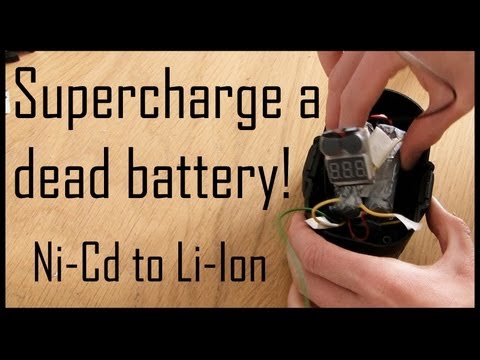 Supercharge a Dead Drill Battery (replace Ni-Cd with Li-ion) - UCUQo7nzH1sXVpzL92VesANw