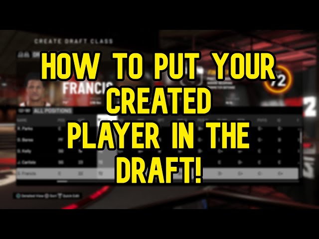 How to Change Your Draft Class in NBA 2K20