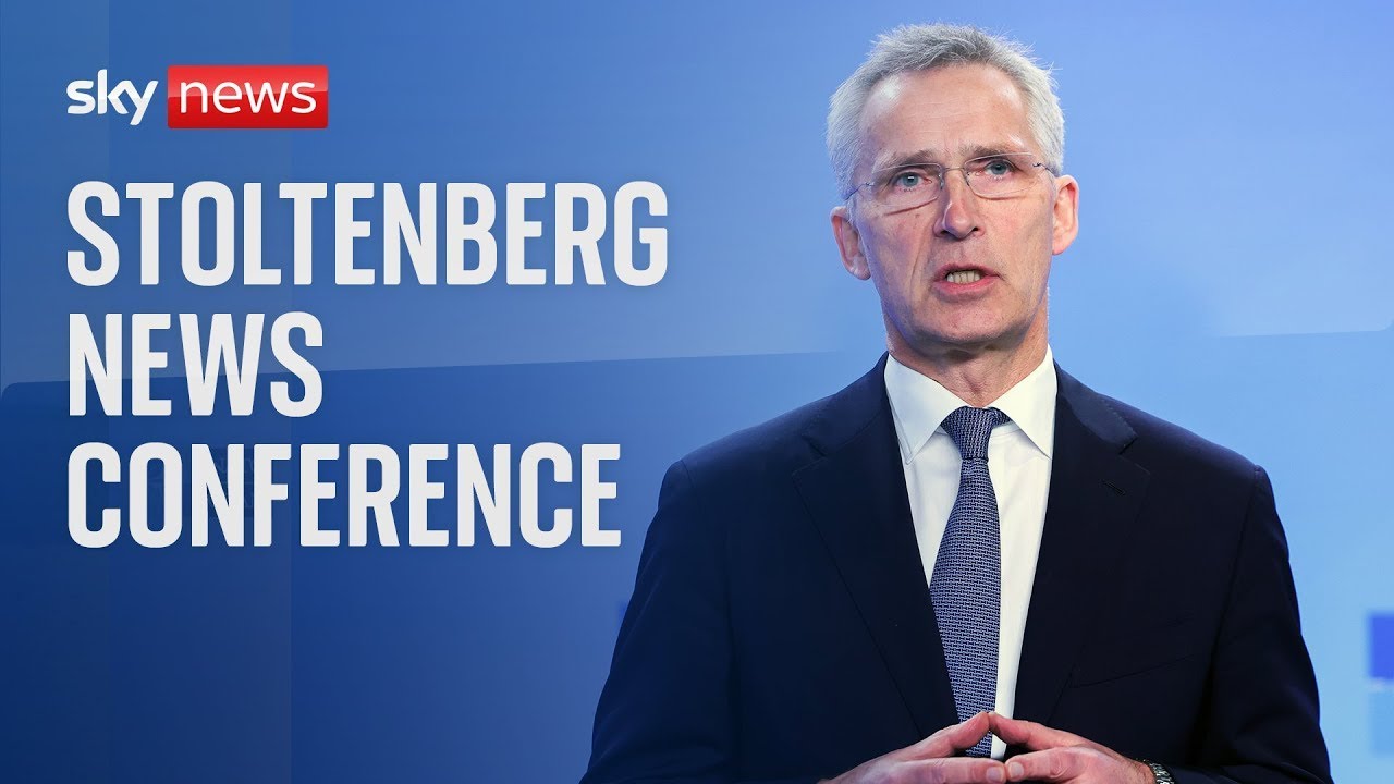 NATO secretary general holds news conference at Norway NATO meeting
