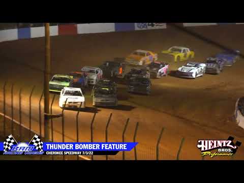 Mid-East Thunder Bomber Feature - Cherokee Speedway 7/3/22 - dirt track racing video image