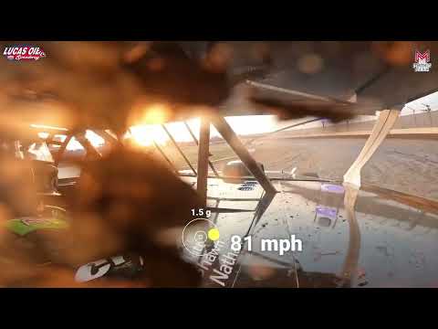 #68 Dean Wille - USMTS Modified - 8-2-2025 Lucas Oil Speedway - In Car Camera - dirt track racing video image