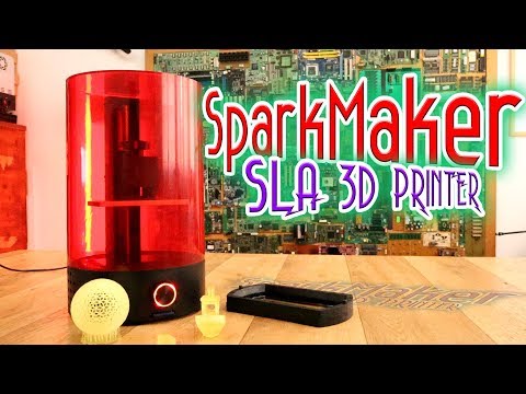 SparkMaker SLA 3D printer - review | test | low-cost - UCjiVhIvGmRZixSzupD0sS9Q