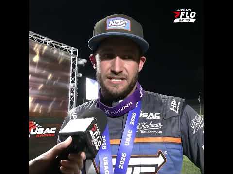 🏁 Justin Grant celebrated his 100th career #USAC win by kissing the bricks at IMS to open ISW. 🏆 - dirt track racing video image