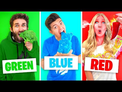 Eating Only ONE Color of Food for 24 Hours! (Rainbow Food Challenge) - UC70Dib4MvFfT1tU6MqeyHpQ