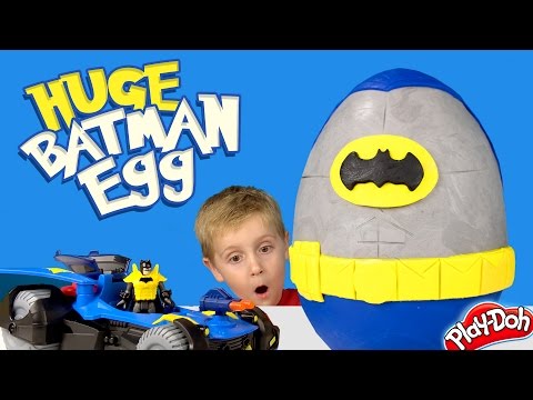 Batman Kinder Play-Doh Surprise Egg with DC Superhero Batman Toys Unboxing by KID CITY - UCCXyLN2CaDUyuEulSCvqb2w