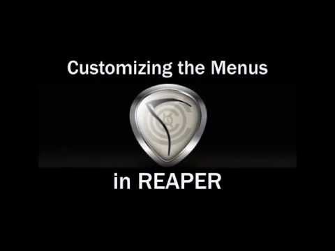 Customizing the Menus in REAPER - UCq297H7Ca98HlB5mVFHGSsQ