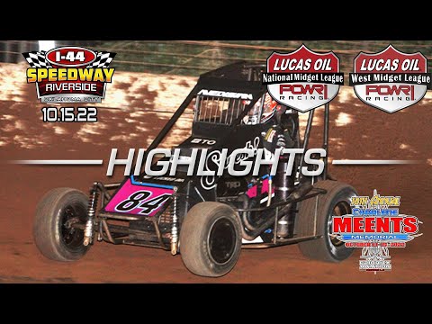 10.15.22 Lucas Oil POWRi National &amp; West Midget League Highlights from I- 44 Riverside Speedway - dirt track racing video image