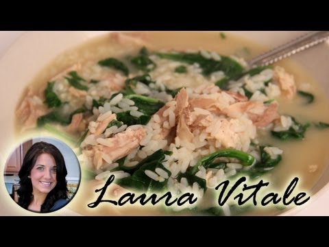 Quick Lemony Chicken & Rice Soup Recipe - Laura Vitale - Laura in the Kitchen Episode 310 - UCNbngWUqL2eqRw12yAwcICg