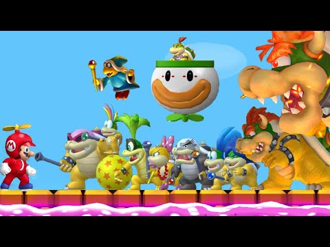 New Super Mario Bros. Wii - All Boss Fights (All Tower, Castle & Airship Bosses) + Final Boss/Ending - UCg_j7kndWLFZEg4yCqUWPCA