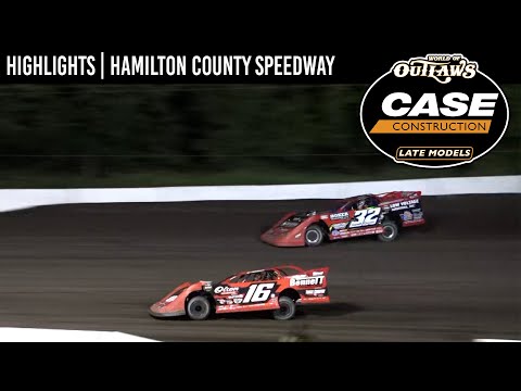 World of Outlaws CASE Construction Late Models | Hamilton Co Speedway | June 25, 2024 | HIGHLIGHTS - dirt track racing video image