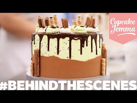 Behind The Scenes MINT CHOC CHIP CAKE! | Cupcake Jemma