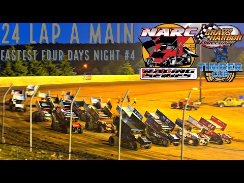 Fastest Four Days #4 NARC | A MAIN | Grays Harbor Raceway | Elma Washington | June 18, 2023 - dirt track racing video image