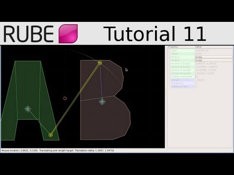 RUBE editor tutorial 11/18 - Distance and rope joints - UCTXOorupCLqqQifs2jbz7rQ
