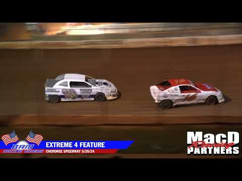 Extreme 4 Feature - Cherokee Speedway 5/26/24 - dirt track racing video image