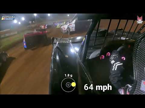 #3W Brennon Willard - Dirt Late Model - 8-10-2024 Springfield Raceway - In Car Camera - dirt track racing video image