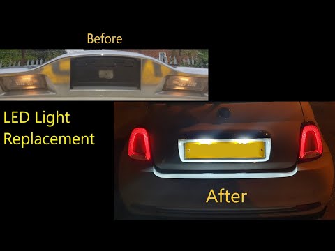 Hoe vervang je het kentekenplaatlampje van de Fiat 500?