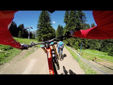 Claudio Caluori's DH Mountain Bike Course Preview POV in Switzerland - UCblfuW_4rakIf2h6aqANefA