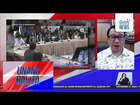 Panayam kay Rep. Joel Chua, Chairman, House Committee on Good Government and... | Unang Balita