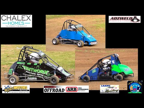 Junior Quarter Midgets Race 7#  Laang Speedway 13-10-2024 - dirt track racing video image