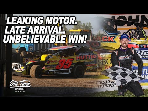 MIKE DOMINATES!! At The Nasty Track Of The North! 358 DIRTcar Series Win!! - dirt track racing video image