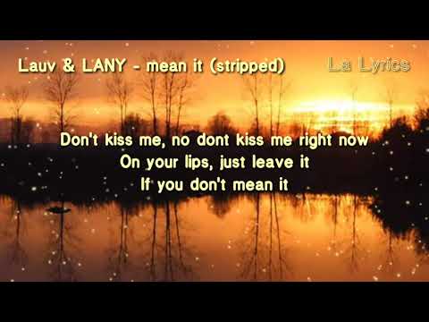 Lauv&LANY - mean it (stripped)