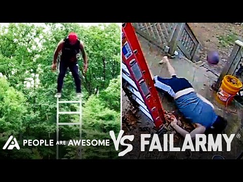 Man Vs Ladder  ... Ouch! | People Are Awesome Vs. FailArmy - UCIJ0lLcABPdYGp7pRMGccAQ