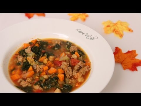 Sausage & Kale Soup Recipe - Laura Vitale - Laura in the Kitchen Episode 457 - UCNbngWUqL2eqRw12yAwcICg