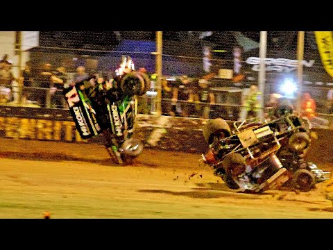 Western Springs Speedway - New Zealand Sprintcar Championship 2024 Night 2+A Main 30Lapper - 24/2/24 - dirt track racing video image