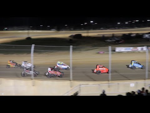 Lawrenceburg Speedway USAC Midwest Thunder Midgets Feature Race [8/24/24] - dirt track racing video image