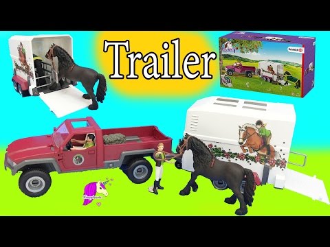 Schleich Horses Club Truck and Horse Trailer Playset with Friesian Mare - UCIX3yM9t4sCewZS9XsqJb9Q