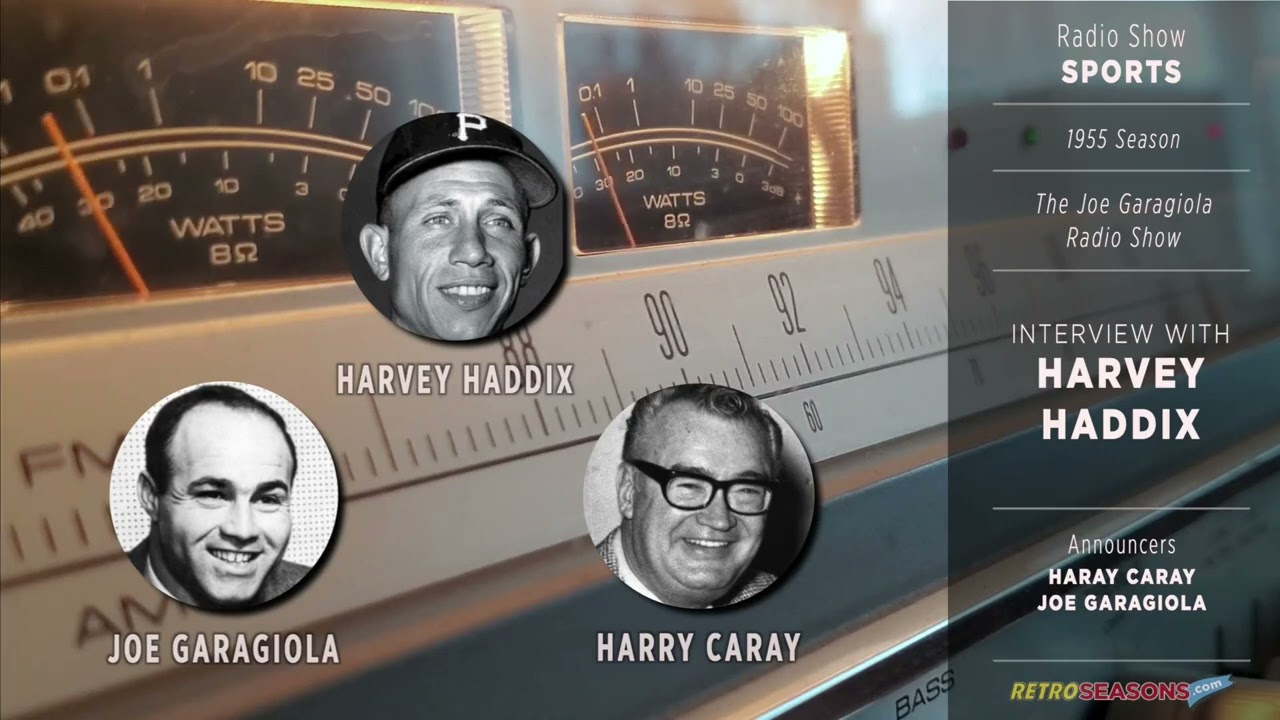 Joe Garagiola interviews Harvey Haddix - Radio Broadcast video clip