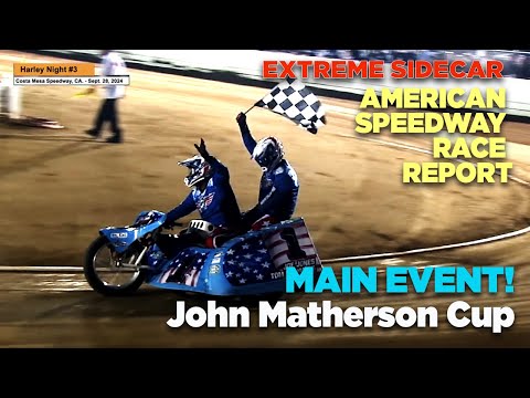 John Matherson Cup Main EVENT! Costa Mesa Speedway #sidecars #australianspeedway #xsratv v - dirt track racing video image