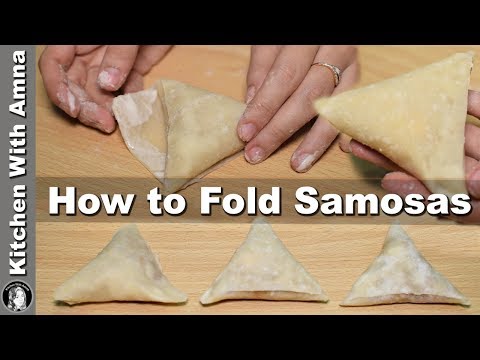 How to fold Samosa perfectly - Homemade Samosa Patti Recipe - Kitchen With Amna - UCQ2P7C8UGoVM6AhqsVx-M0Q