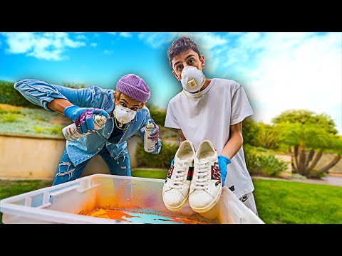 I Hydro Dipped my Gucci Shoes.. (ft. MARKO) **GIVEAWAY**