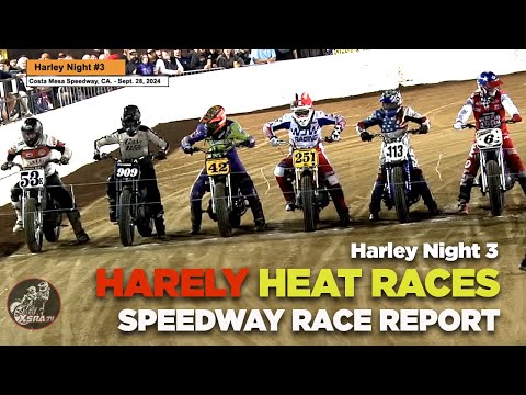 Harley Night 3 MAIN EVENTS! No Narration. Watch to the end! #harleydavidson #hooligan #racing - dirt track racing video image