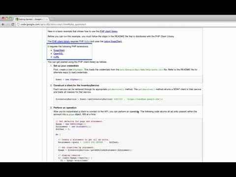 Getting Started with the PHP Client Library for DoubleClick For Publishers API - UC_x5XG1OV2P6uZZ5FSM9Ttw