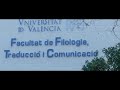 Image of the cover of the video;Promotional video of the Faculty of Philology, Translation and Communication of the UV