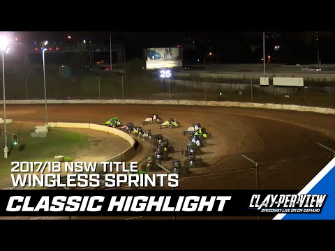 Wingless Sprints | NSW Title 2017/18 - Sydney - 20th Jan 2018 | Clay-Per-View - dirt track racing video image