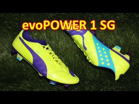 Puma evoPOWER 1 Mixed Sole SG Fluo Yellow/Prism Purple - Unboxing + On Feet - UCUU3lMXc6iDrQw4eZen8COQ