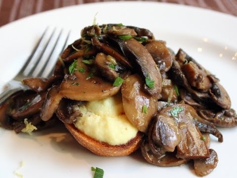 Mushroom Ricotta Bruschetta - Baked Ricotta topped with Mushrooms Appetizer - UCRIZtPl9nb9RiXc9btSTQNw